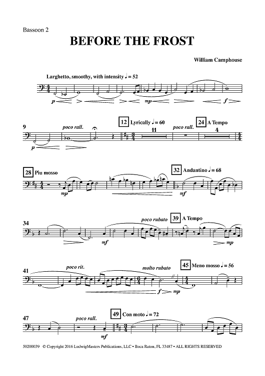 Before the Frost - Bassoon 2