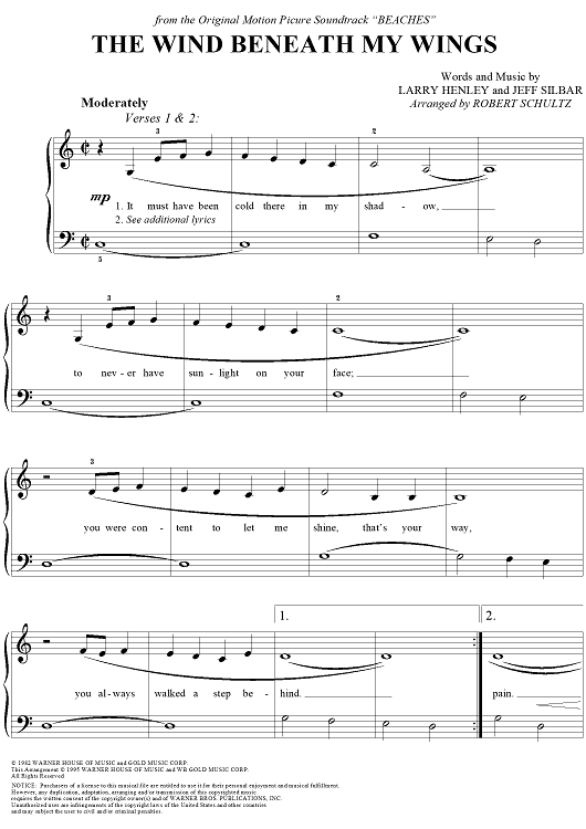 The Wind Beneath My Wings (from the Original Motion Picture Soundtrack "Beaches")