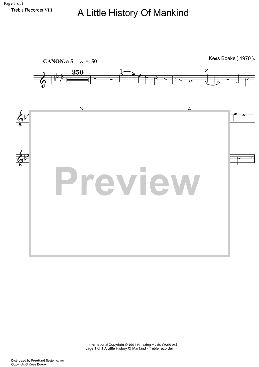 A Little History of Mankind - Recorder 8