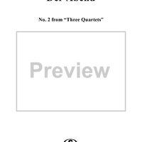 Der Abend - No. 2 from "Three Quartets, Op.64"