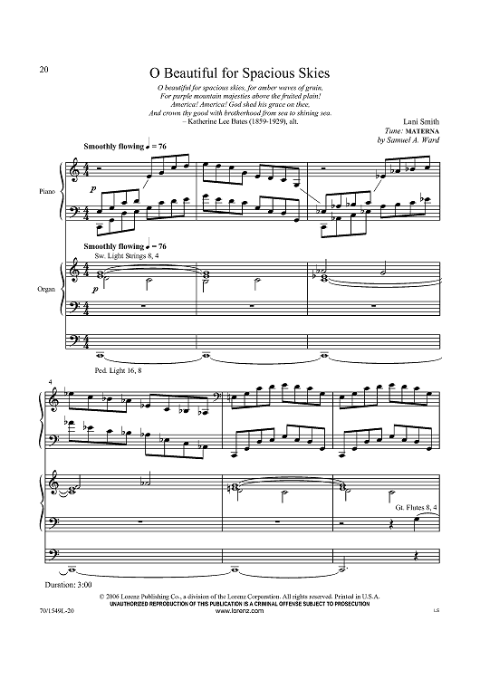 O Beautiful for Spacious Skies