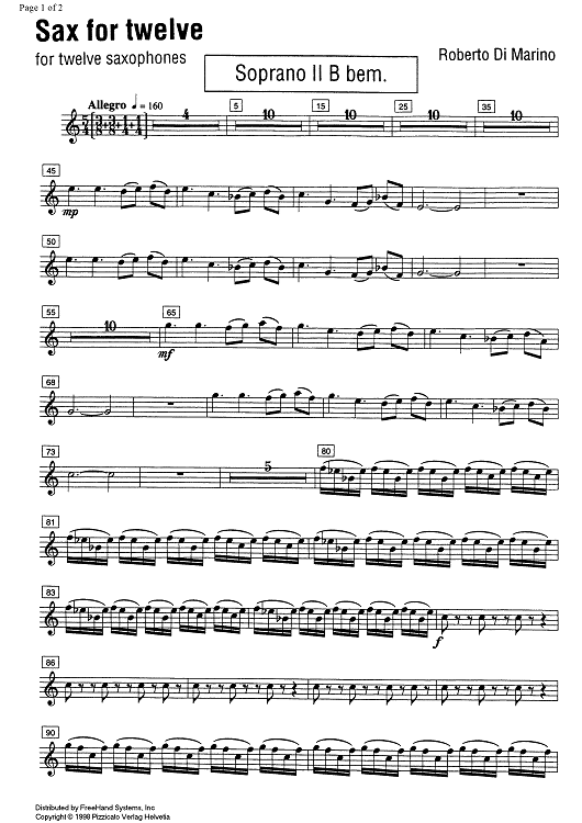 Sax for twelve - B-flat Soprano Saxophone 2