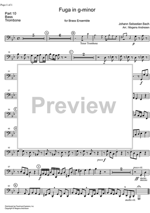 Fugue g minor BWV 578 - Bass Trombone