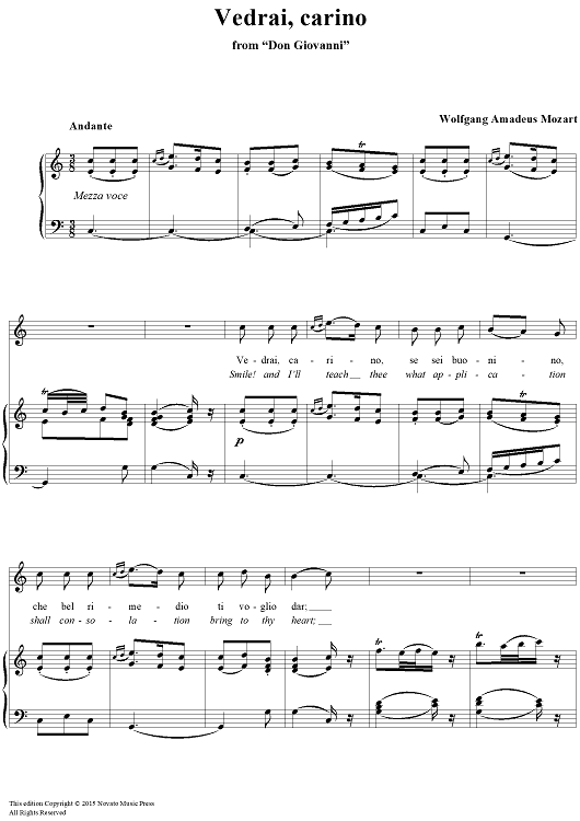 Vedrai, carino - From "Don Giovanni"