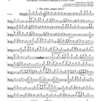 Two Madrigals, Vol. 4 - from Morley's "First Book of Madrigals to 4 Voices" (1594) - Trombone 1