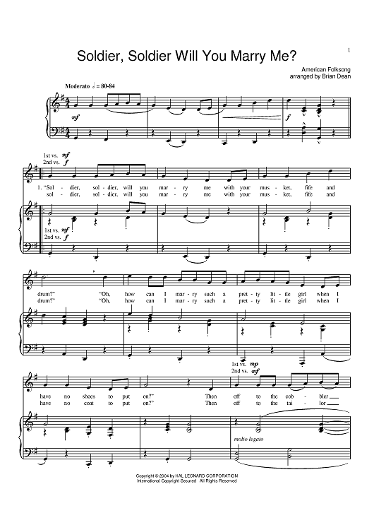 Soldier, Soldier Will You Marry Me