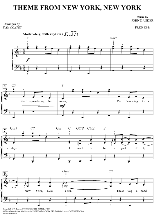 Theme from New York, New York