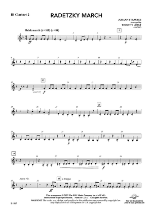 Radetzky March - Bb Clarinet 2