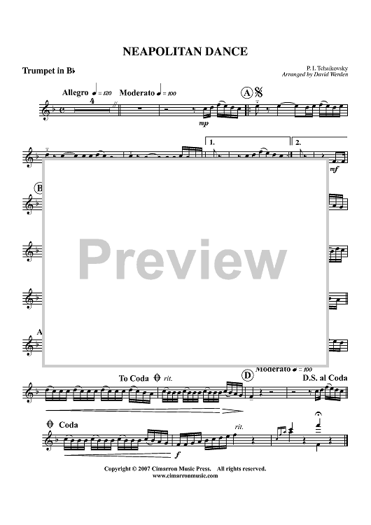 Neapolitan Dance - Trumpet in B-flat