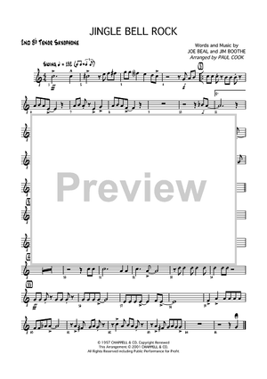 Jingle Bell Rock - B-flat Tenor Saxophone 2
