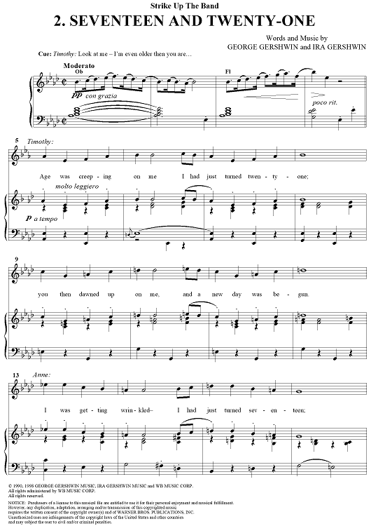 Seventeen and Twenty-One