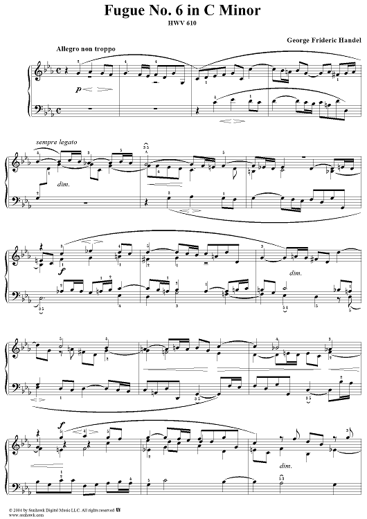 6 Grand Fugues: Fugue No. 6 in C Minor