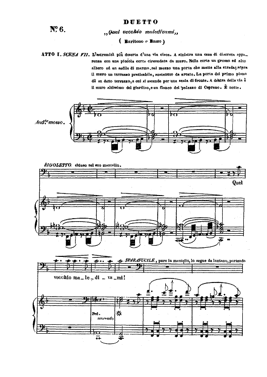 Rigoletto, Act 1, No. 6: Quel vecchio maledivami