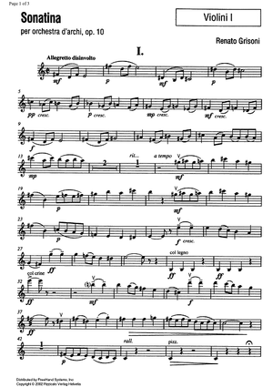 Sonatina Op.10 - Violin 1