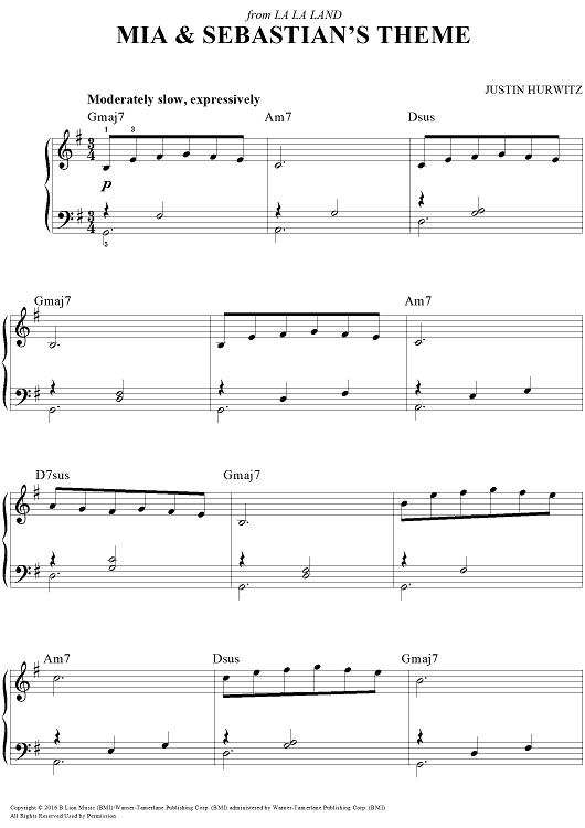 Mia and Sebastian's Theme - from La La Land