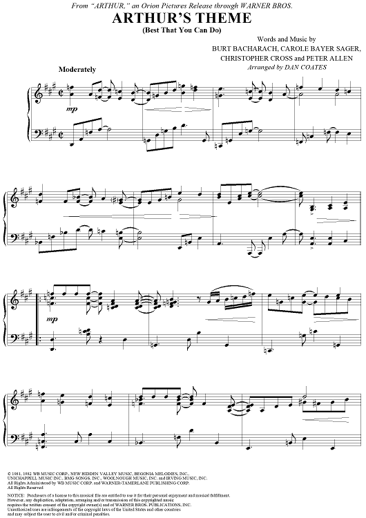 Arthur's Theme (Best That You Can Do)