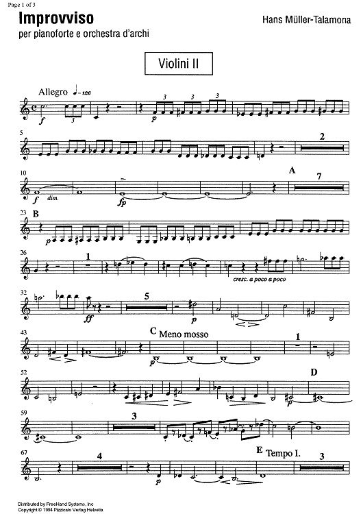 Improvviso - Violin 2