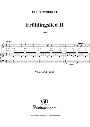 Frühlingslied II, D398