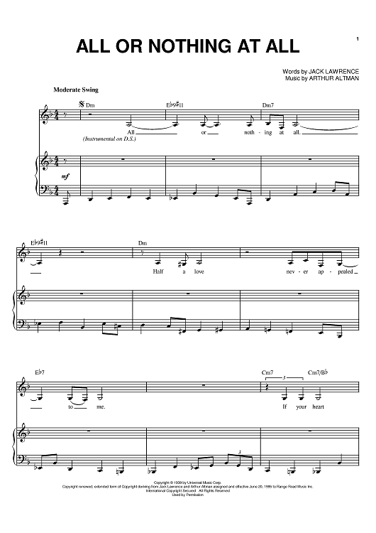 All Or Nothing At All