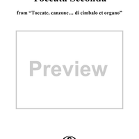 Toccata Seconda, No. 2 from "Toccate, canzone ... di cimbalo et organo", Vol. II