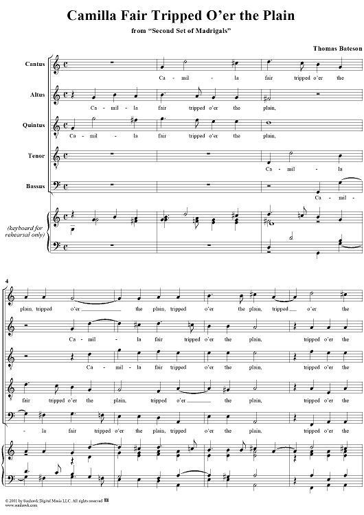 Camilla Fair Tripped O'er the Plain