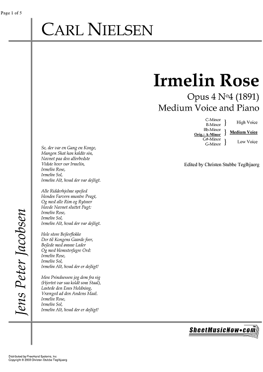 Irmelin Rose Op. 4 No. 4