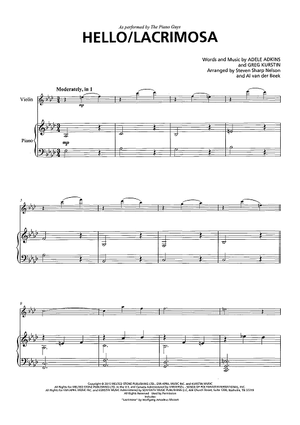 Adele - Hello violin sheet music  Violin sheet music, Free violin sheet  music, Violin music