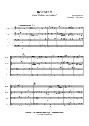 Rondeau - From "Sinfonies de Fanfares" - Score