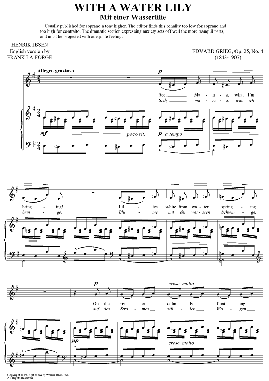 With A Water Lily (Mit eine Wasserlilie)