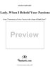 Lady, When I Behold Your Passions - From "Canzonets to Fowre Voyces with a Song of Eight Parts"