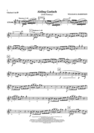 Aisling Gaelach (Irish Fantasy) - Clarinet 1 in B-flat