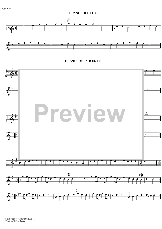 30 Dances from Thoinot Arbeaus Dancing School - Branle Des Pois