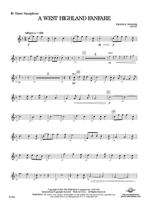 A West Highland Fanfare - Bb Tenor Sax