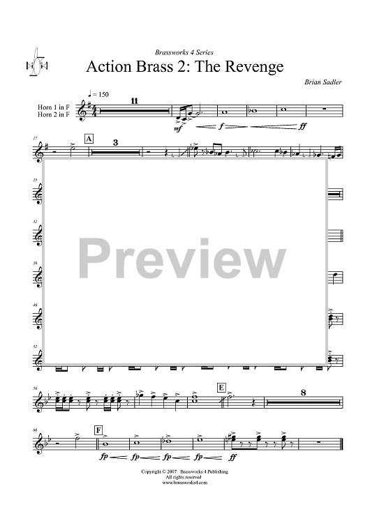 Action Brass 2: The Revenge - Horn in F 1 & 2