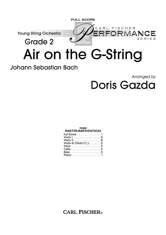 Air on the G-String - Score