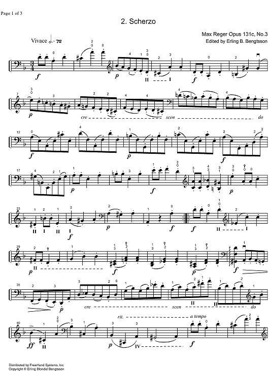 Suite Op.131c No. 3 - Cello