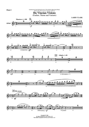 Da Vincian Visions (Fanfare, Theme and Variants) - Flute 2