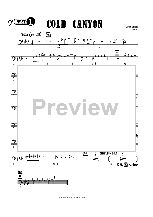 Cold Canyon - Bass Clef Instruments Part 1