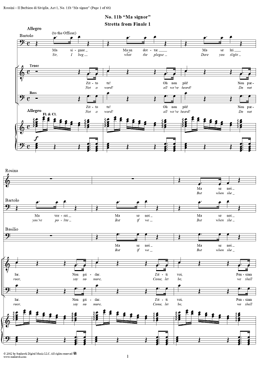 Stretta from Finale 1: Ma signor, No. 11b from "Il Barbiere di Siviglia"