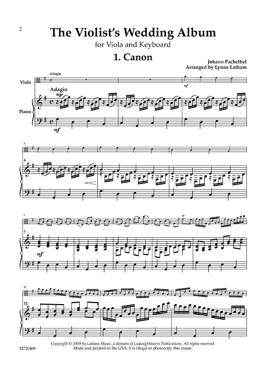 The Violist's Wedding Album, Volume 2 - Piano