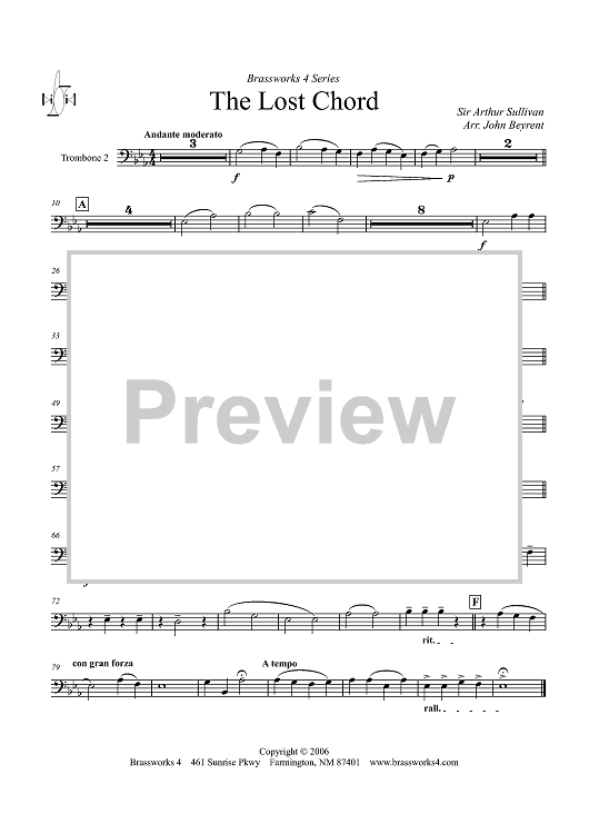 The Lost Chord - Trombone 2