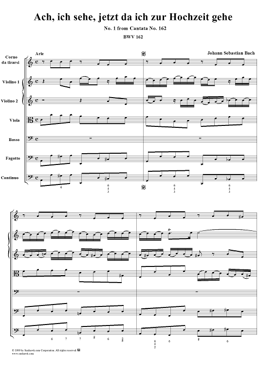 Ach, ich sehe, jetzt da ich zur Hochzeit gehe - No. 1 from Cantata No. 162 - BWV162