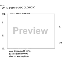 Spirito santo glorioso - Score