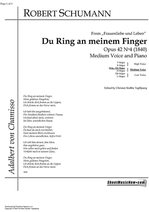 Du Ring an meinem Finger Op.42 No. 4