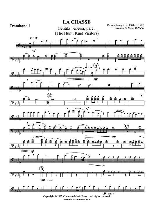La Chasse - Trombone 1