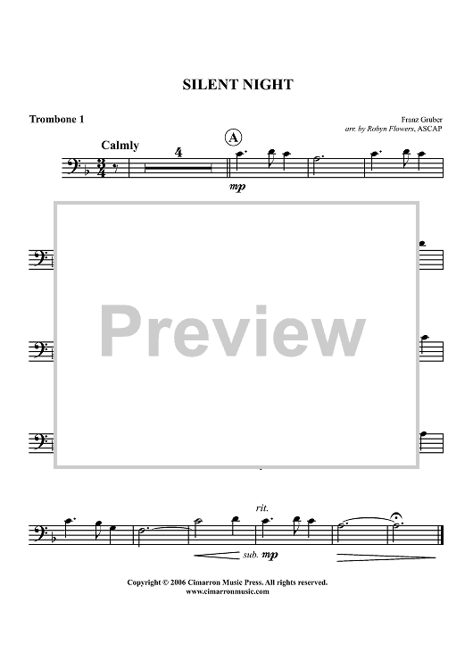 Silent Night - Trombone 1