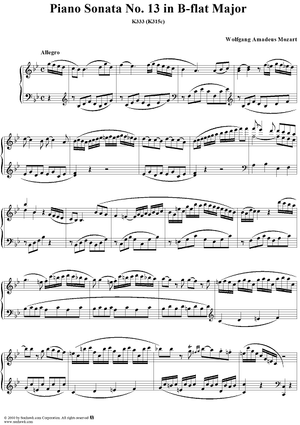 Piano Sonata No. 13 in B-flat major K333(K315c)