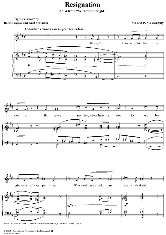 Without Sunlight, No. 4: Resignation