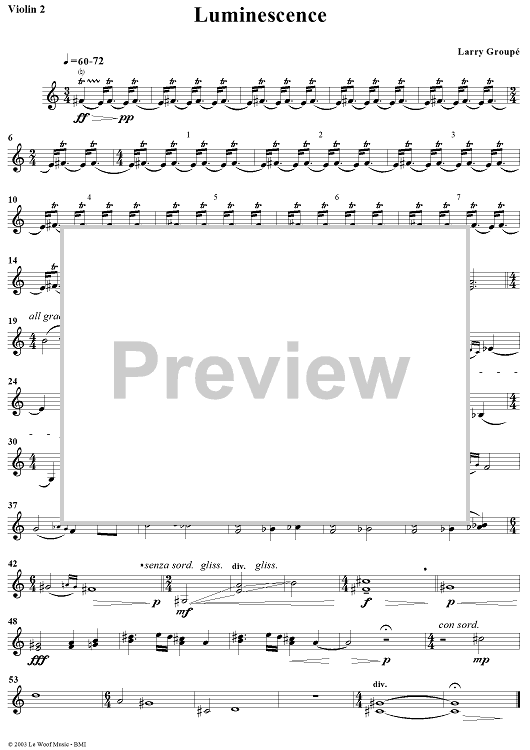 Luminescence - Violin 2