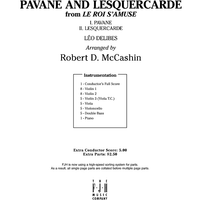 Pavane and Lesquercarde - Score Cover